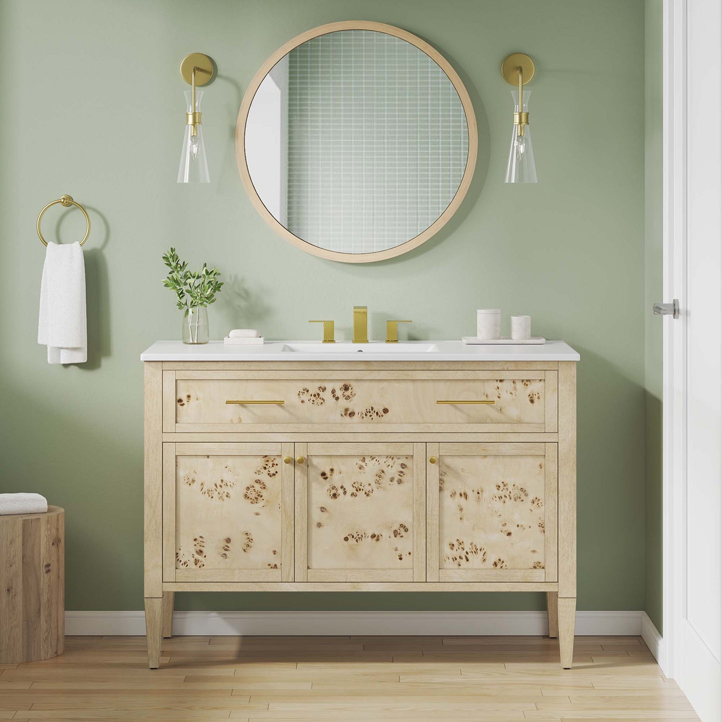 Meuble-lavabo simple en bois Elysian de 48 po par Modway