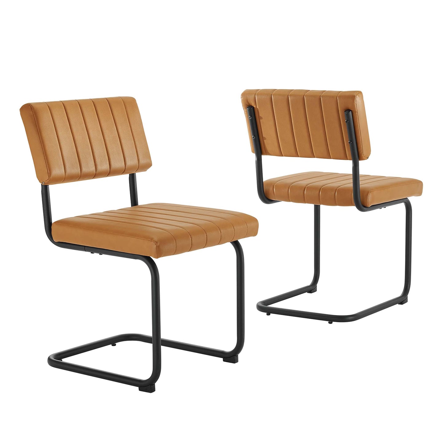 Parity Vegan Leather Dining Side Chairs Set of 2