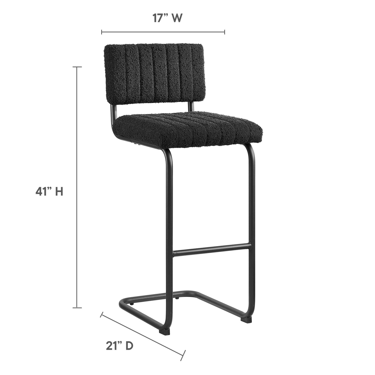 Juego de 2 taburetes de bar Parity Boucle de Modway