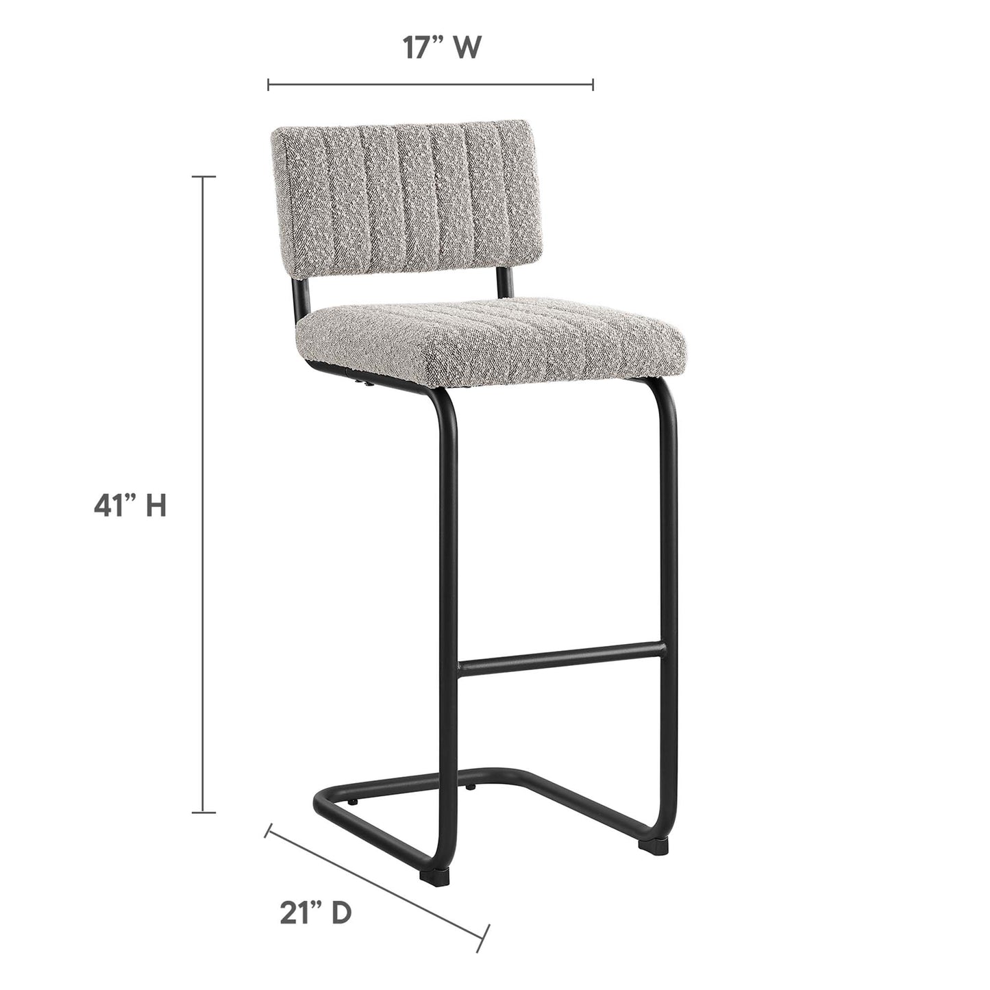 Juego de 2 taburetes de bar Parity Boucle de Modway