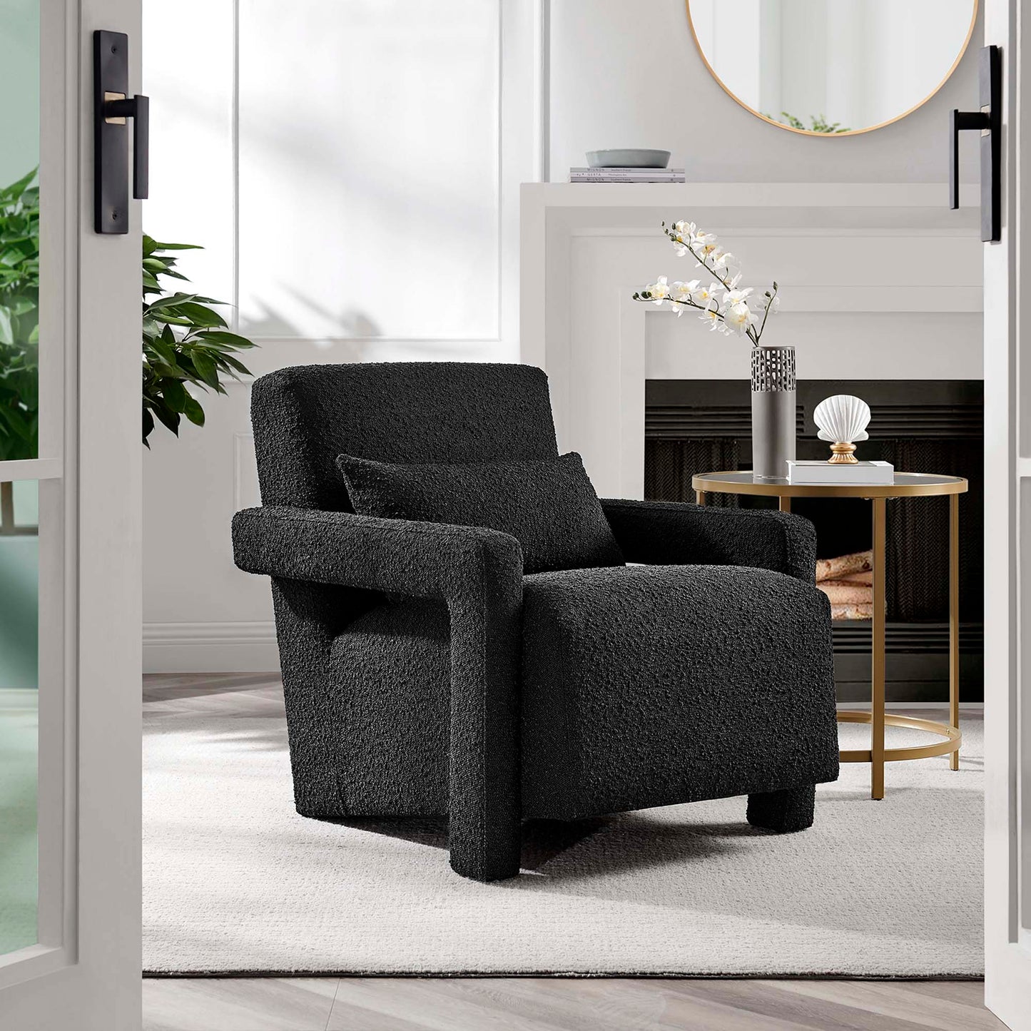 Mirage Boucle Upholstered Armchair