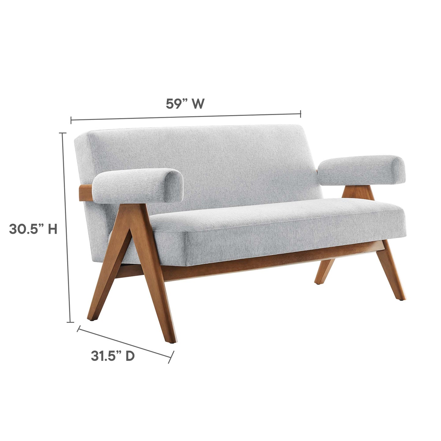 Lyra Fabric Loveseat