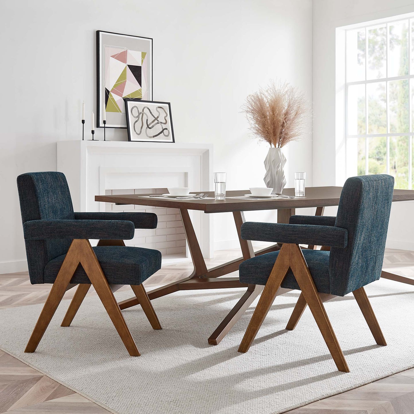 Lyra Fabric Dining Room Chair Set of 2