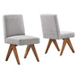 Lyra Boucle Fabric Dining Room Side Chair Set of 2