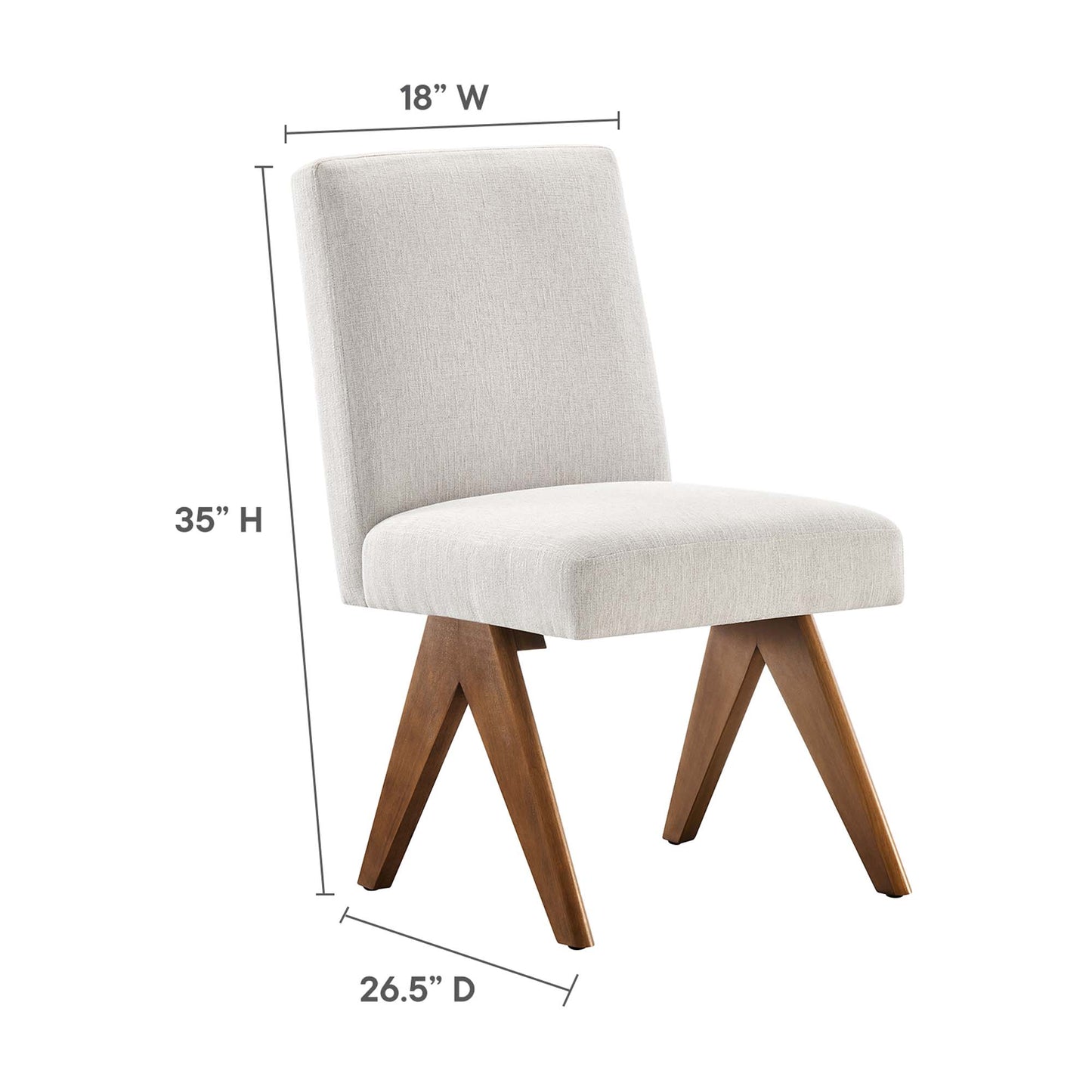 Lyra Fabric Dining Room Side Chair Set of 2