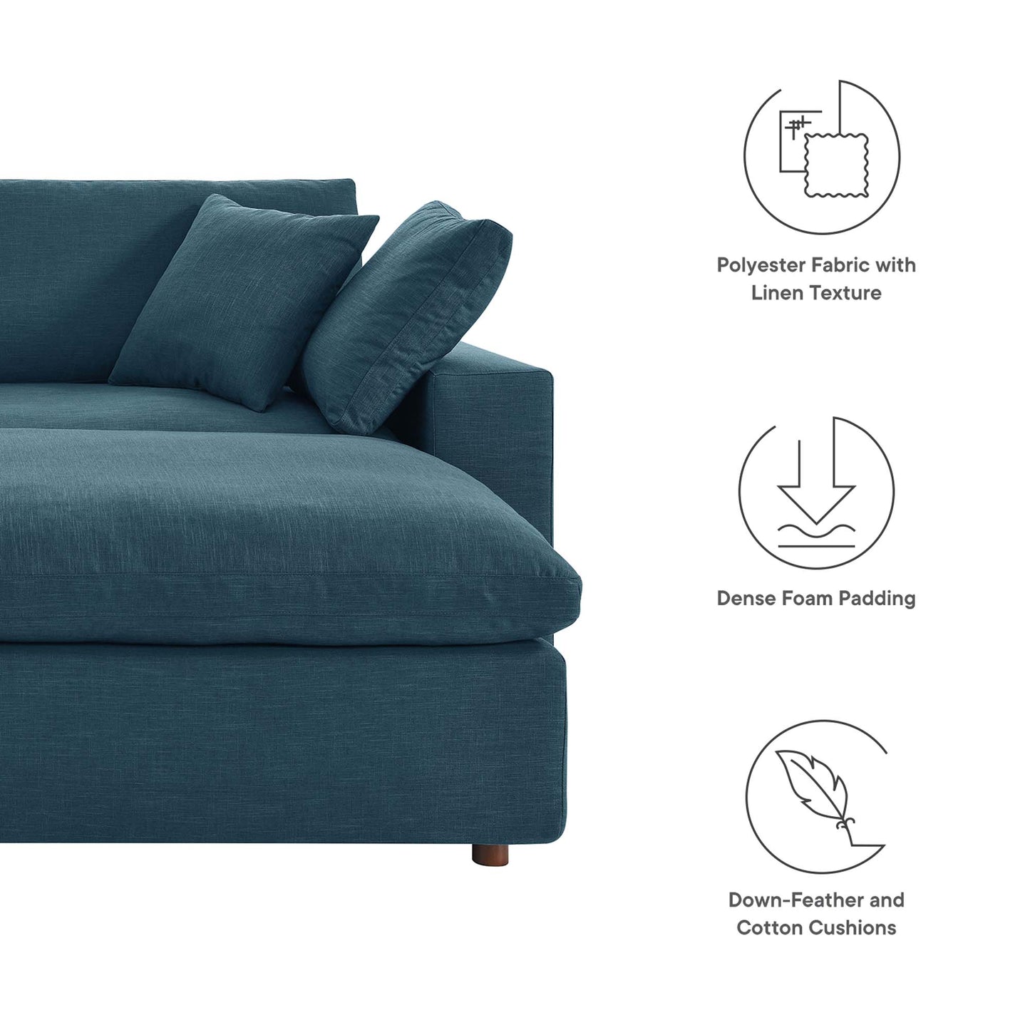 Commix Down Filled Overstuffed Sectional Sofa