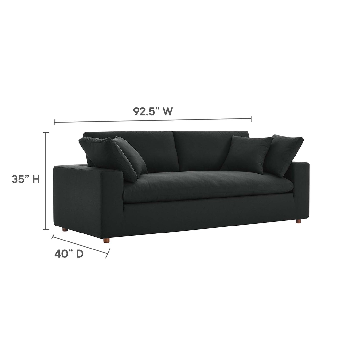 Commix Down Filled Overstuffed Sectional Sofa