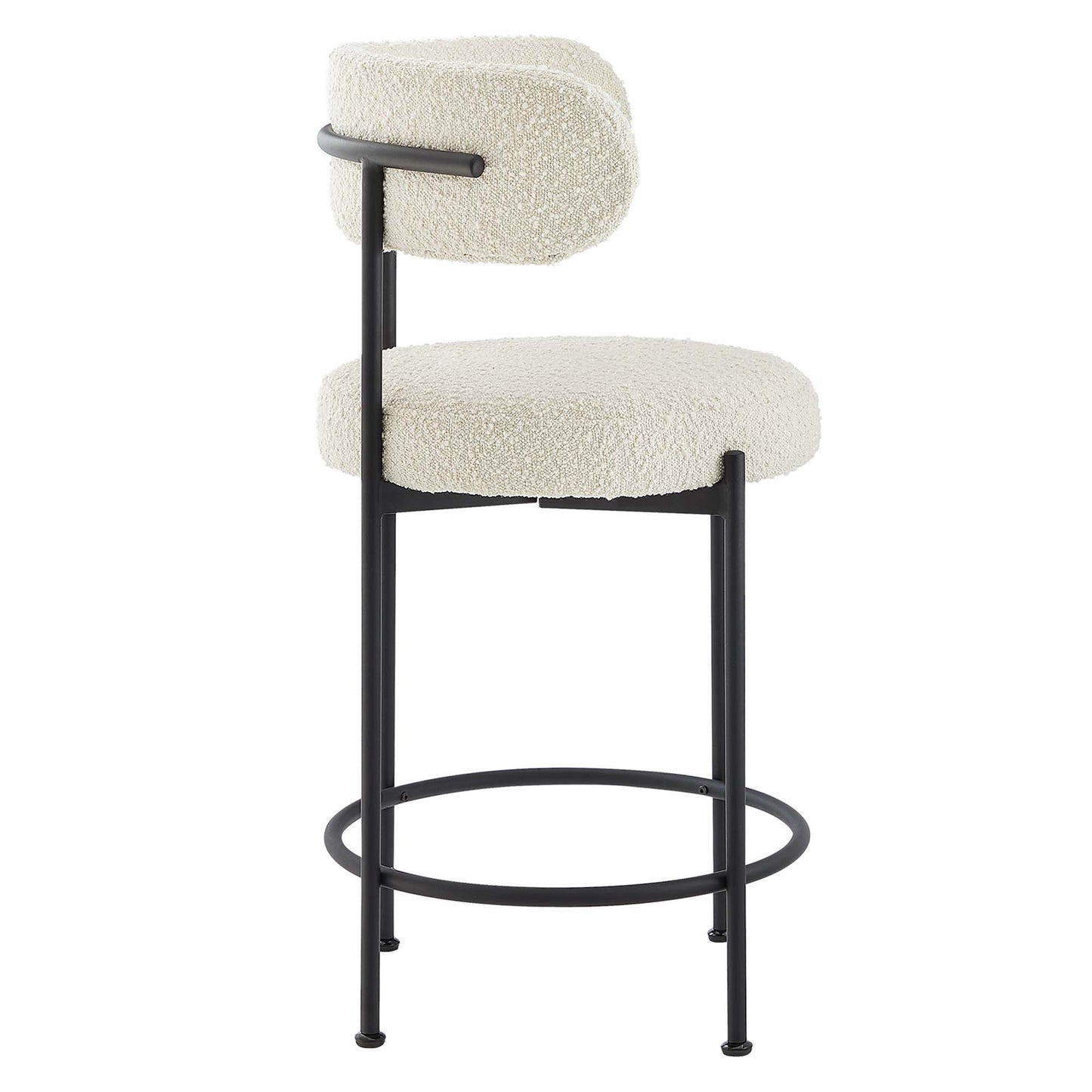 Albie Boucle Fabric Counter Stools Set of 2