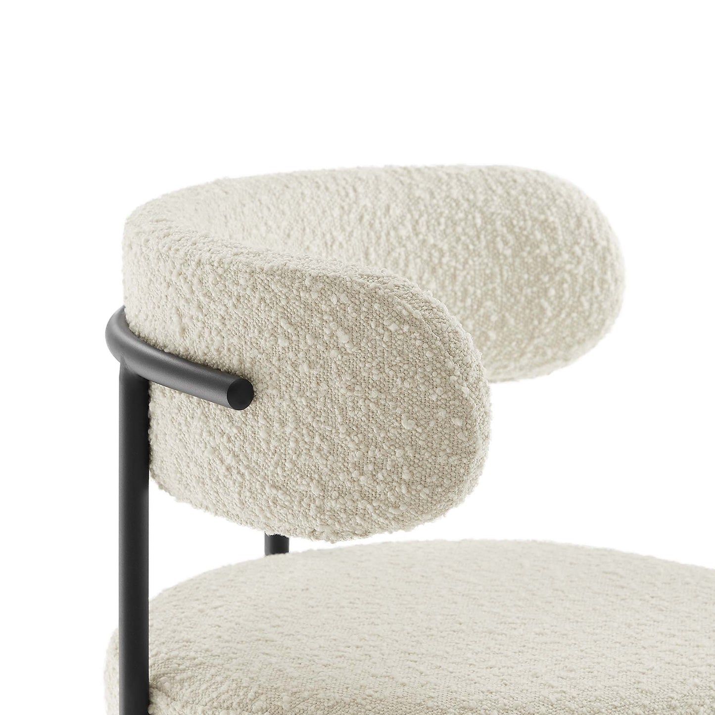 Albie Boucle Fabric Counter Stools Set of 2