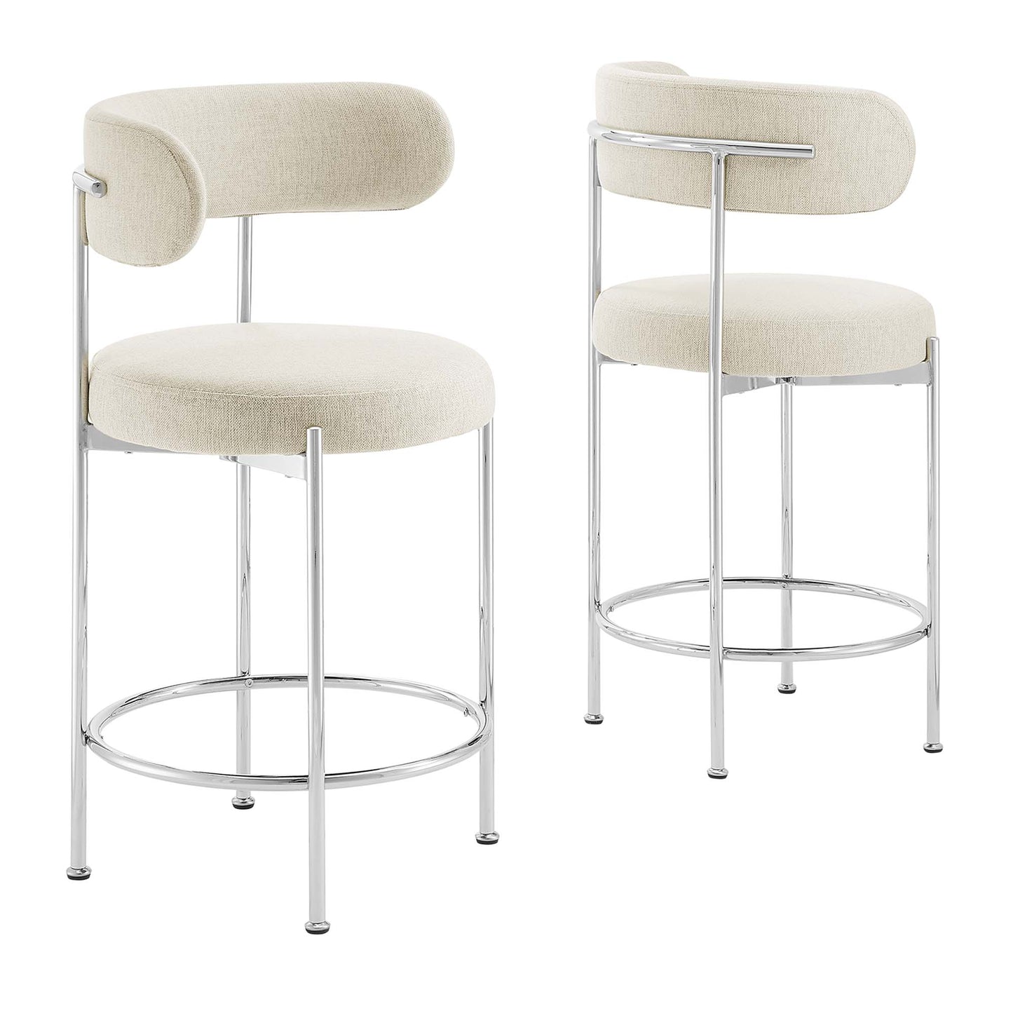 Albie Fabric Counter Stools Set of 2