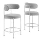 Albie Fabric Counter Stools Set of 2