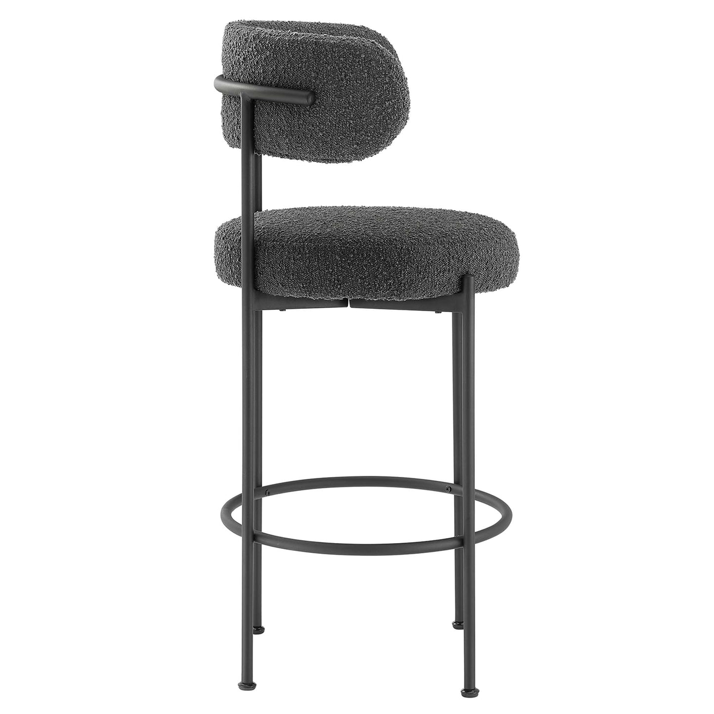 Albie Boucle Fabric Bar Stools Set of 2