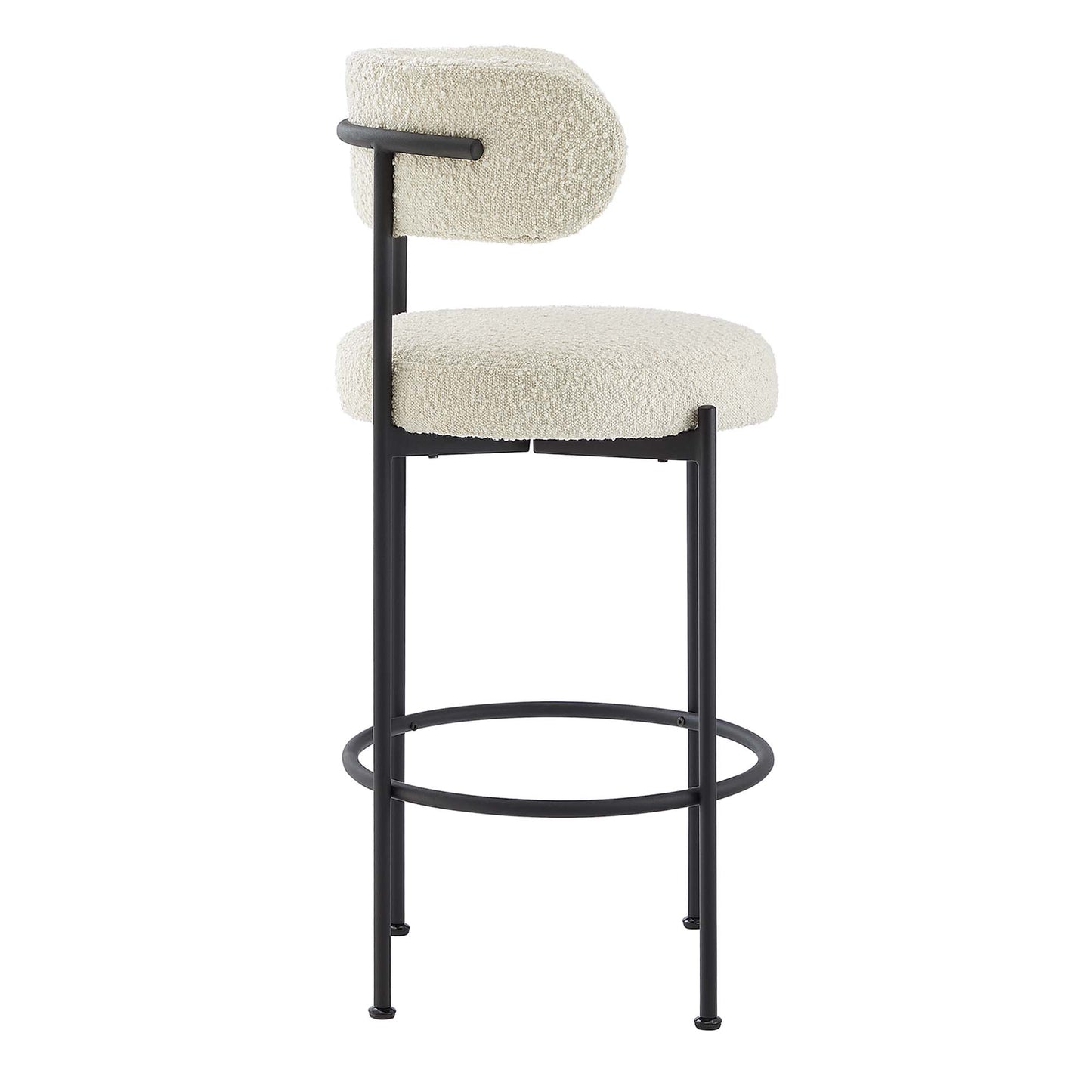 Albie Boucle Fabric Bar Stools Set of 2