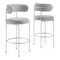 Albie Fabric Bar Stools Set of 2