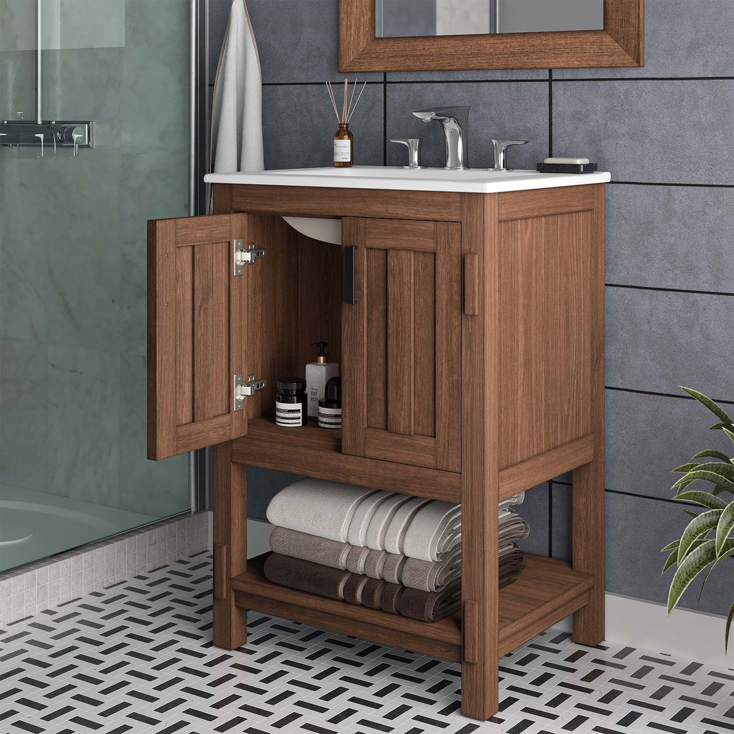 Ashlyn 24” Wood Bathroom Vanity