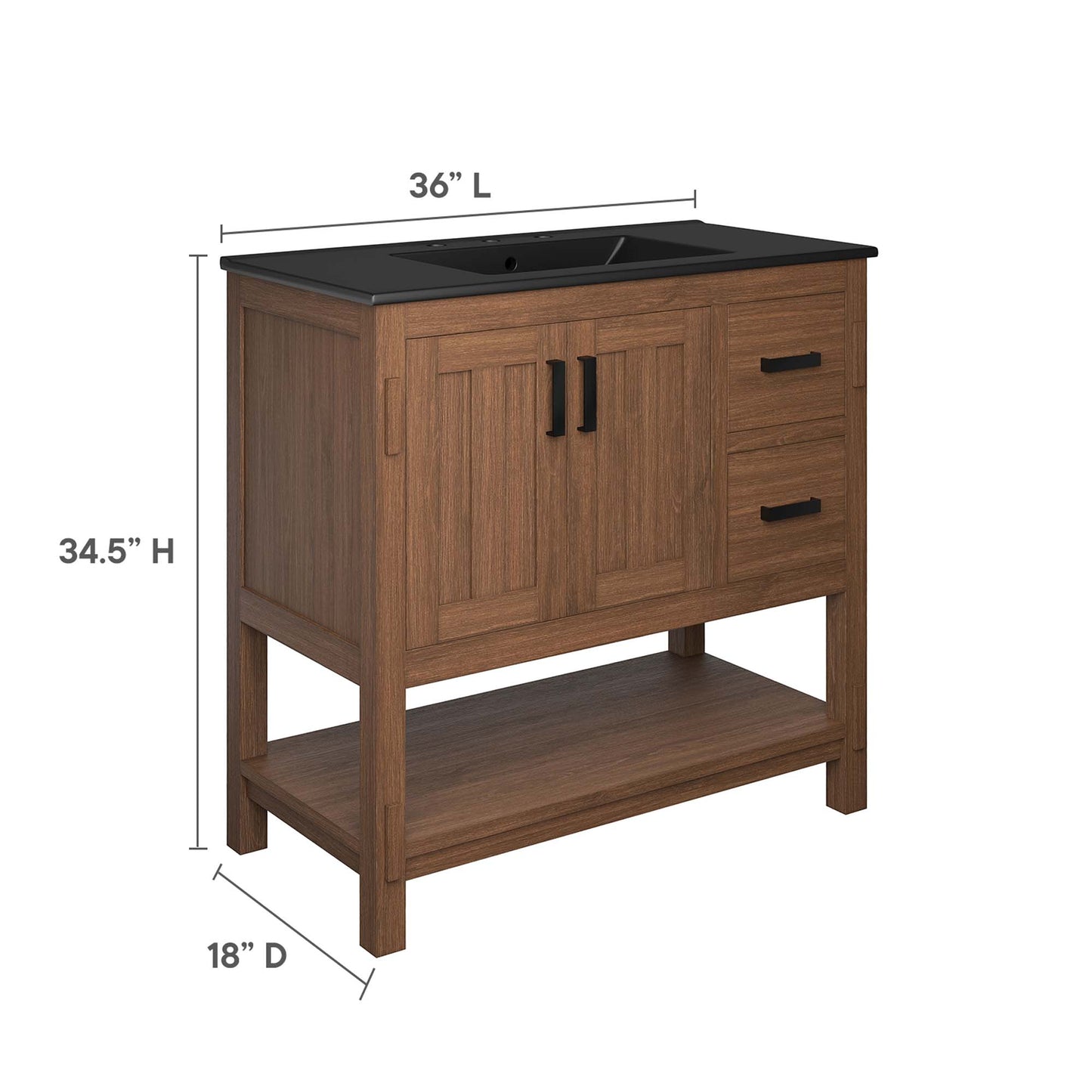 Ashlyn 36” Wood Bathroom Vanity