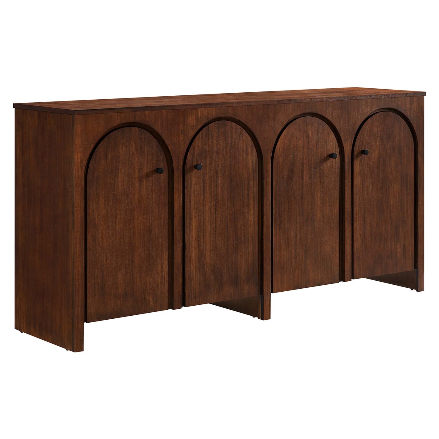 Appia Wood Grain 4-Door Sideboard Storage Cabinet