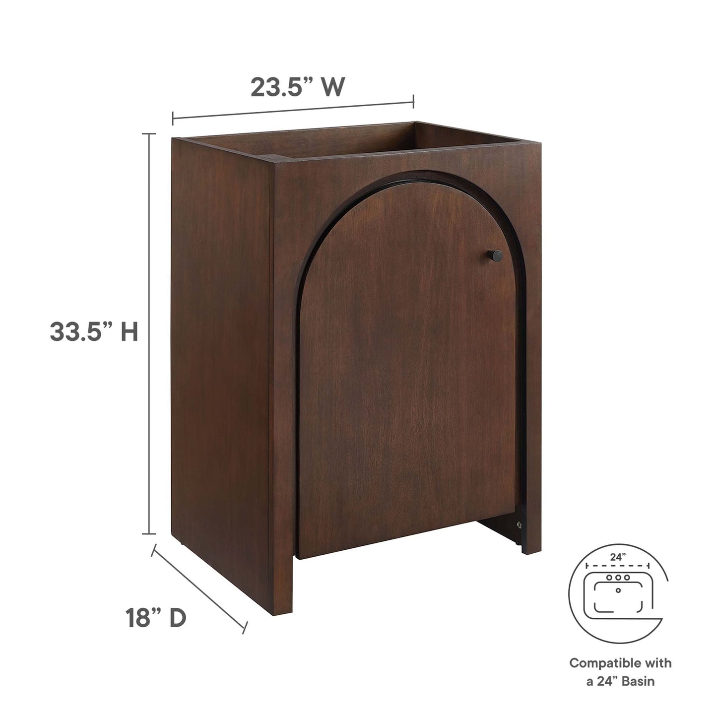 Appia 24" Bathroom Vanity Cabinet (Sink Basin Not Included)