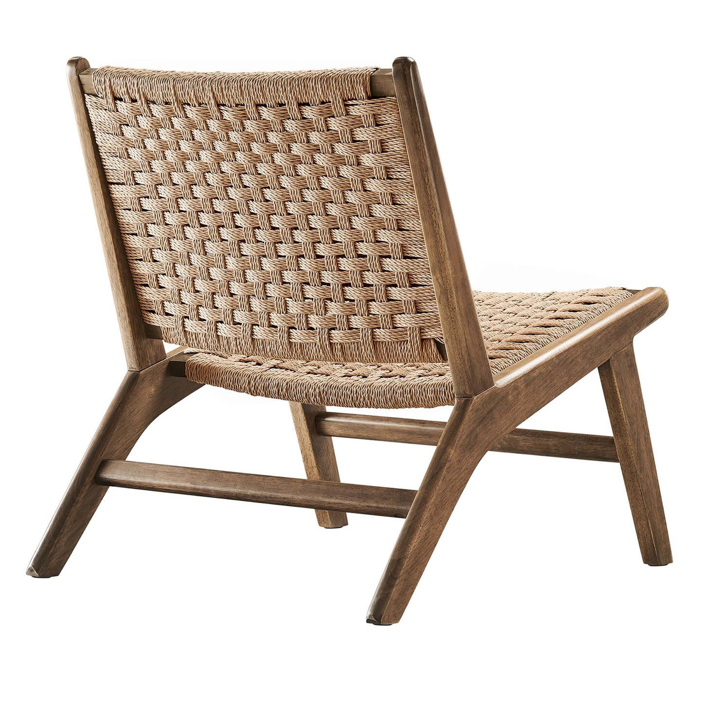 Saoirse Woven Rope Wood Accent Lounge Chair