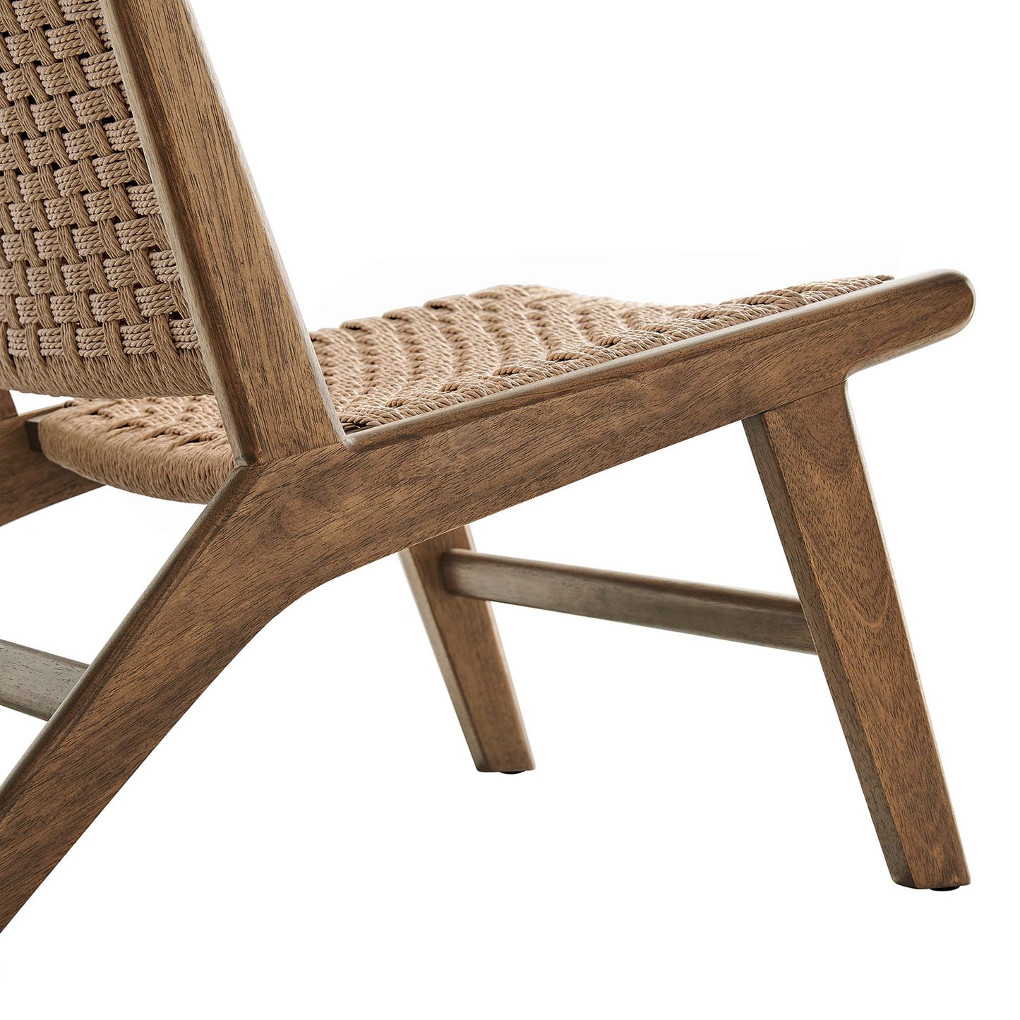 Saoirse Woven Rope Wood Accent Lounge Chair