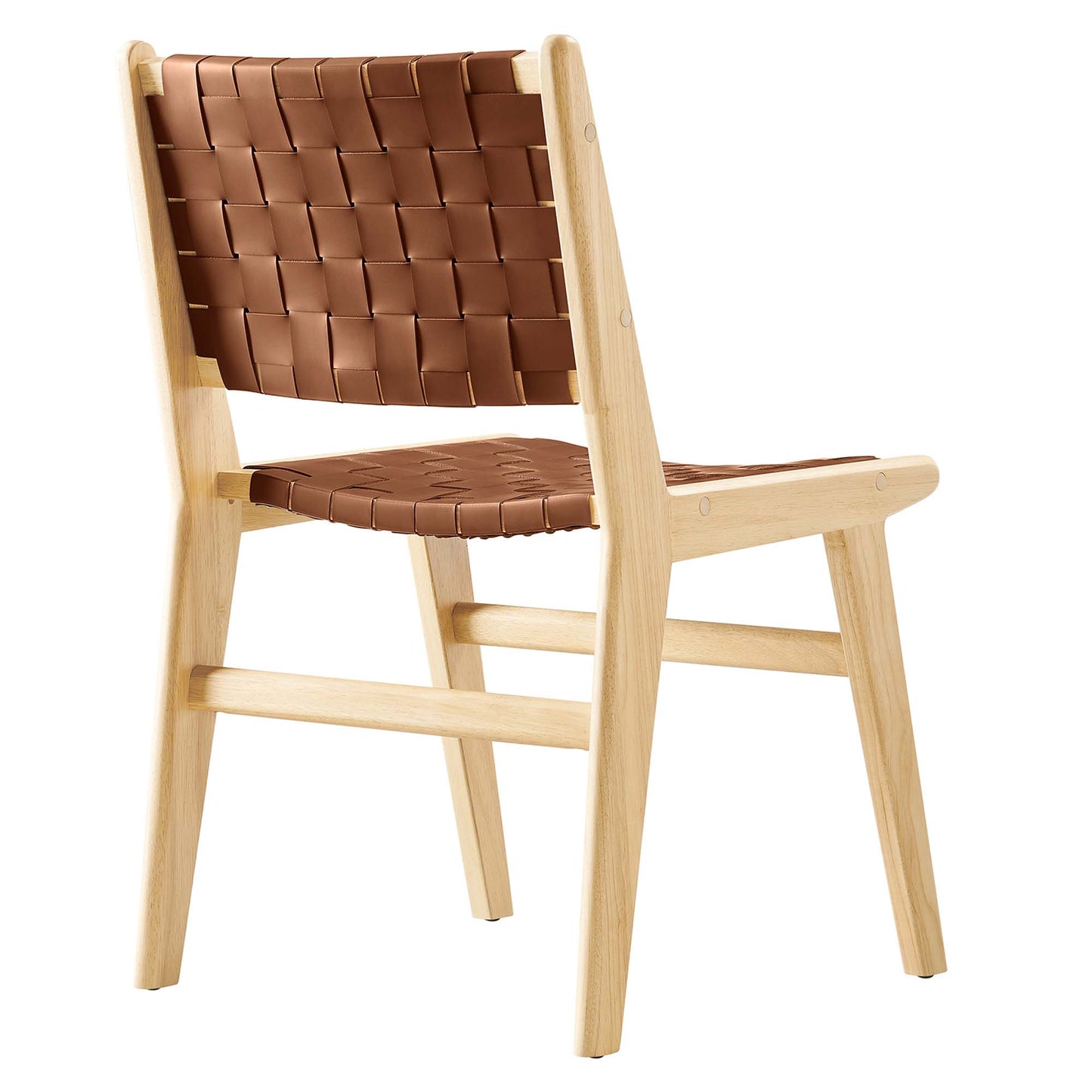 Saoirse Leather Wood Dining Side Chair Set of 2