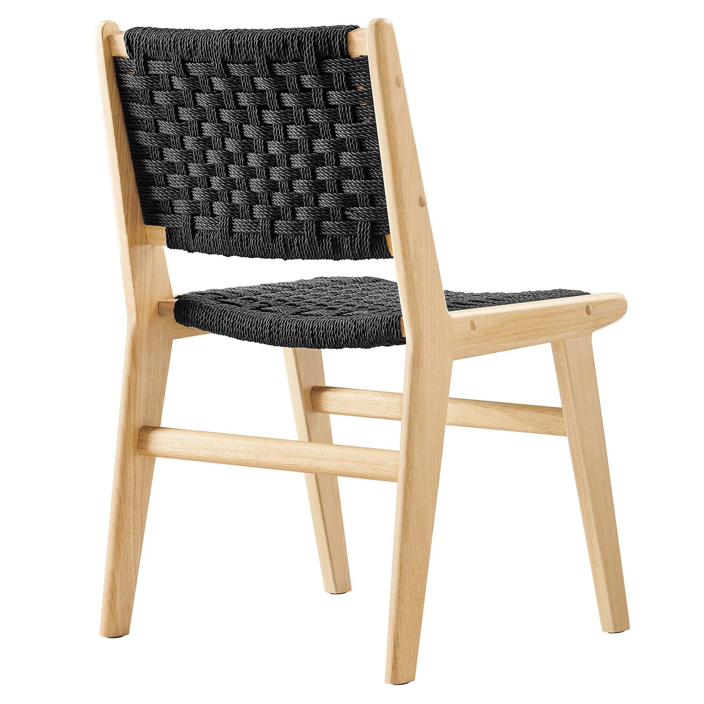 Saoirse Woven Rope Wood Dining Side Chair Set of 2