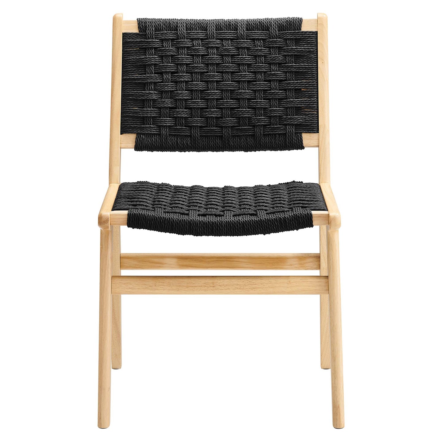 Saoirse Woven Rope Wood Dining Side Chair Set of 2