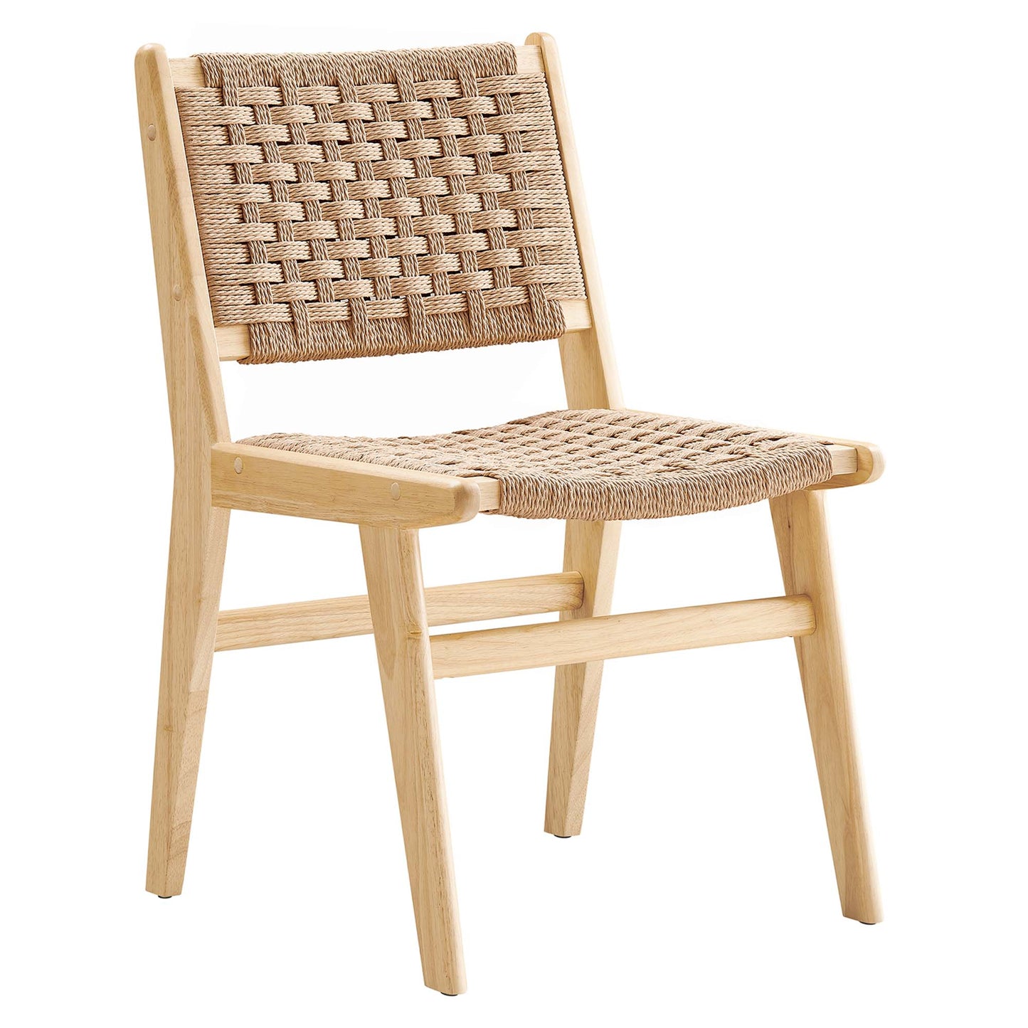 Saoirse Woven Rope Wood Dining Side Chair Set of 2