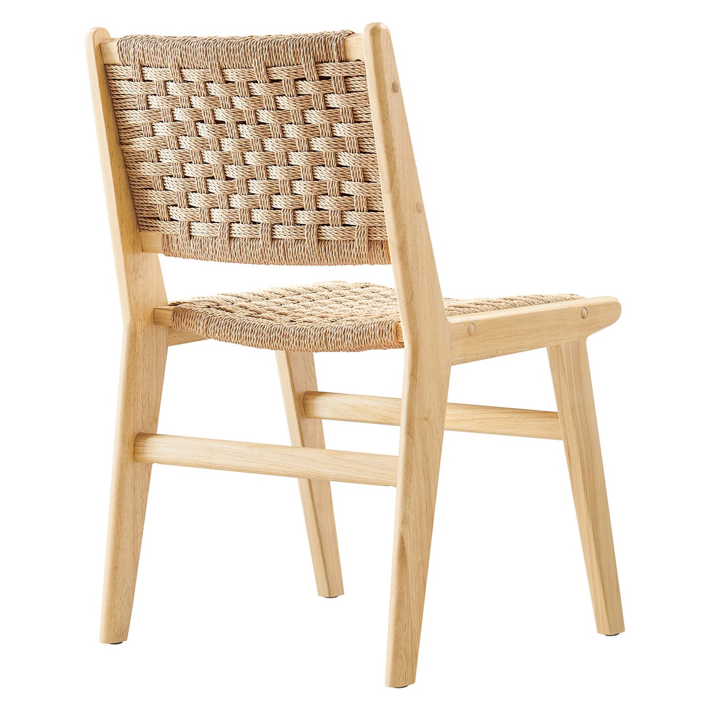 Saoirse Woven Rope Wood Dining Side Chair Set of 2