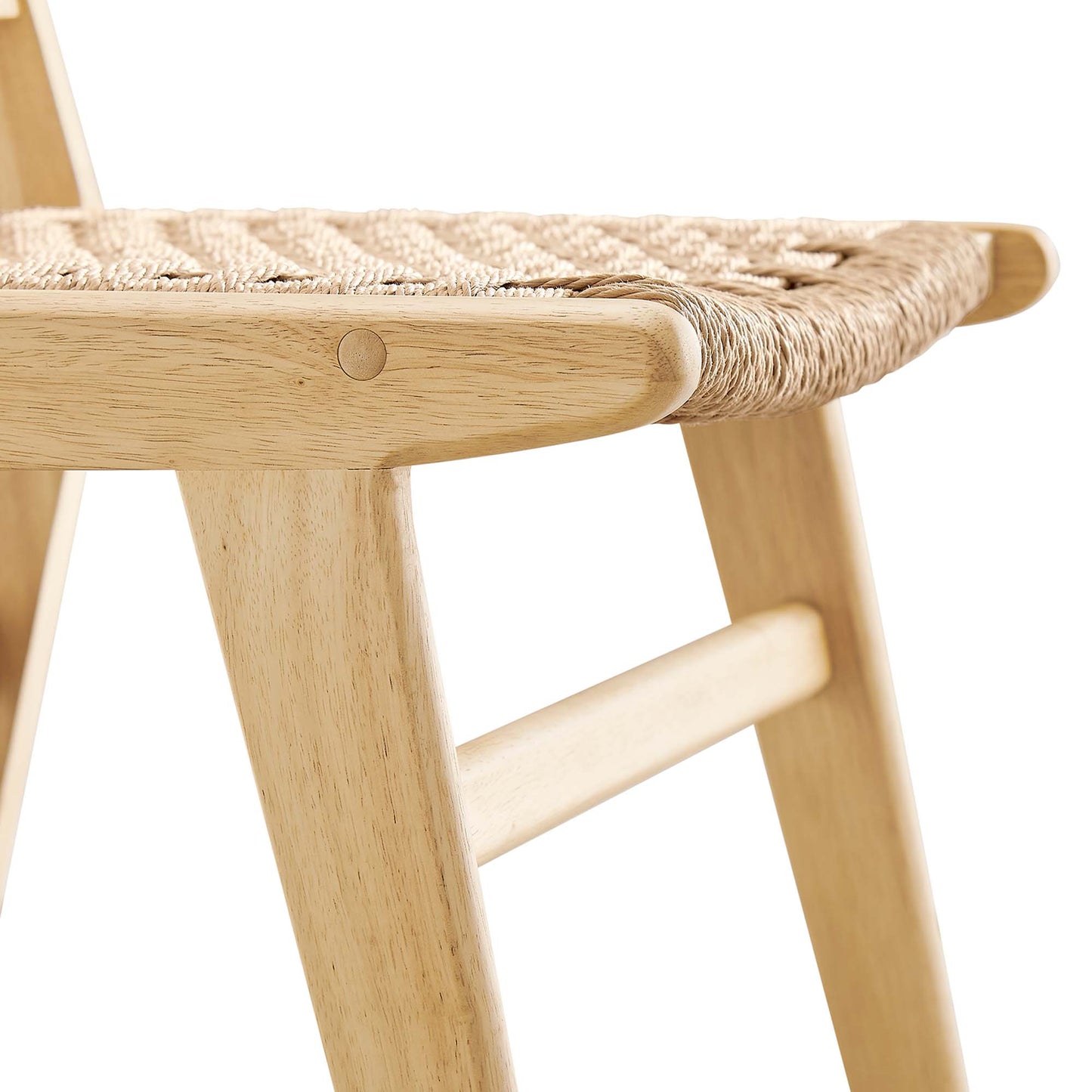 Saoirse Woven Rope Wood Dining Side Chair Set of 2