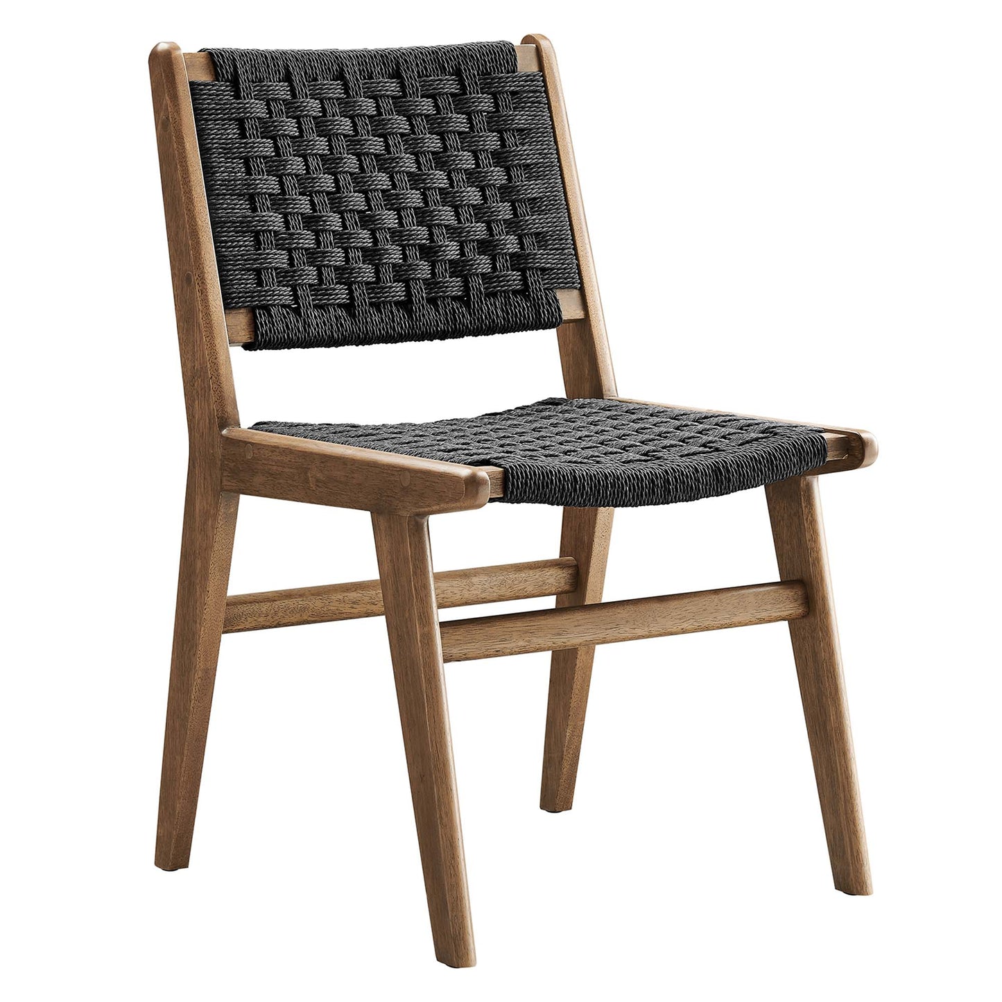 Saoirse Woven Rope Wood Dining Side Chair Set of 2