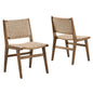 Saoirse Woven Rope Wood Dining Side Chair Set of 2