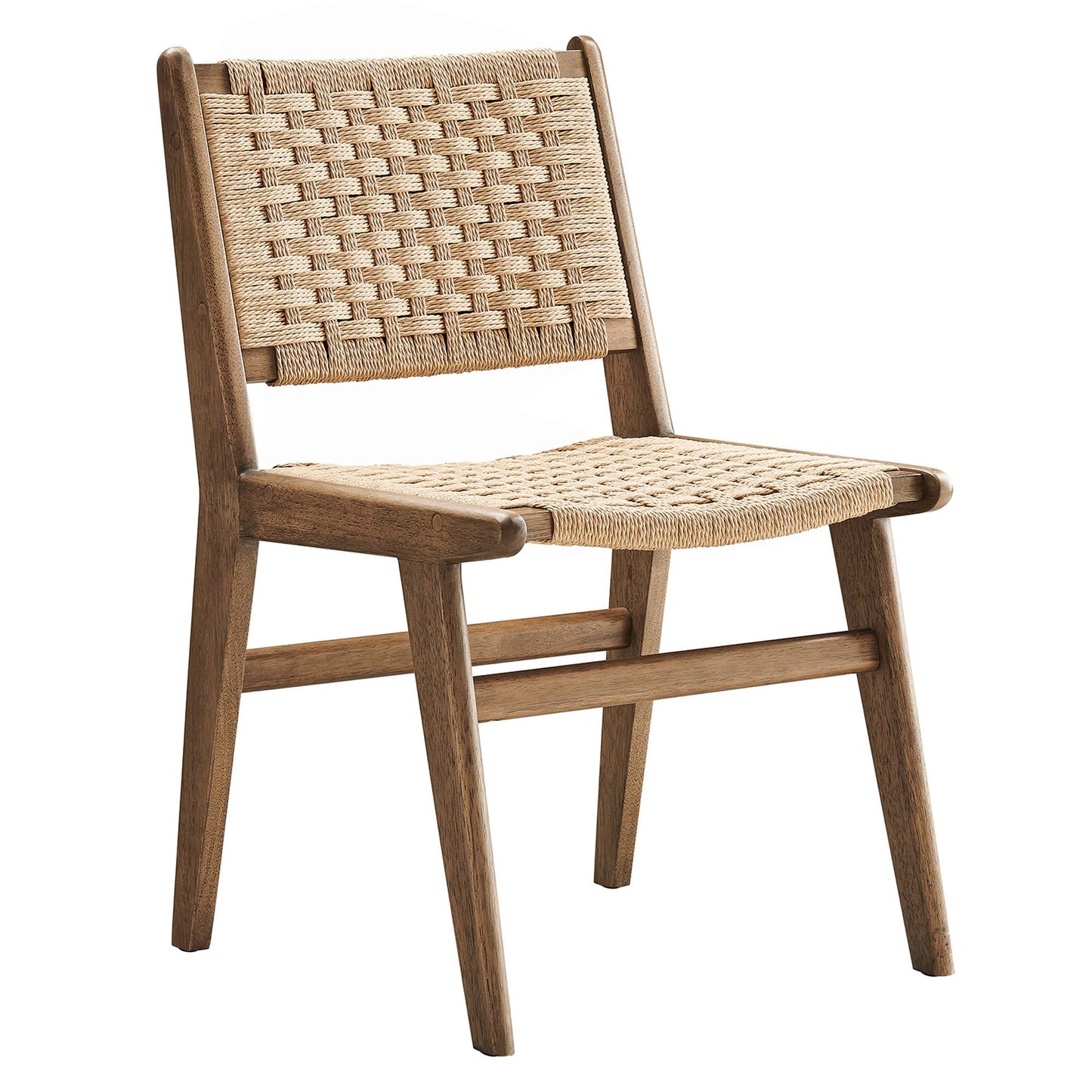 Saoirse Woven Rope Wood Dining Side Chair Set of 2