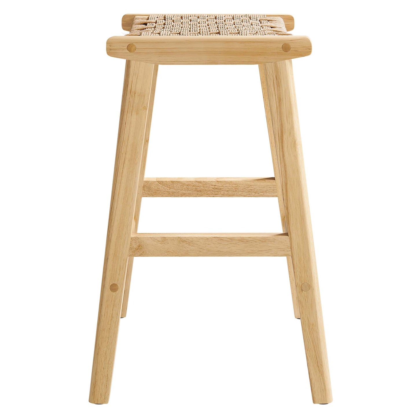 Lot de 2 tabourets de bar en bois tressé Saoirse par Modway