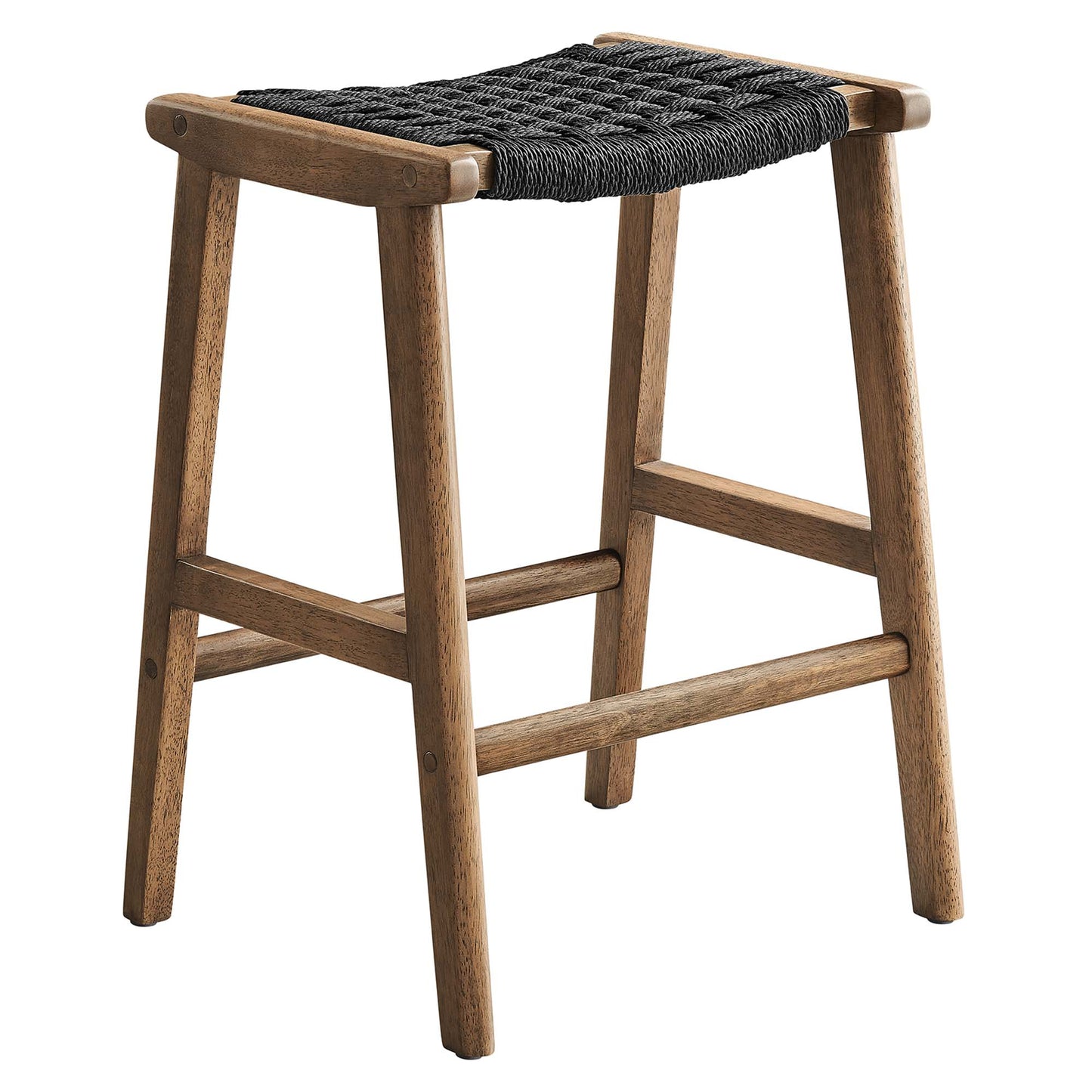 Lot de 2 tabourets de bar en bois tressé Saoirse par Modway