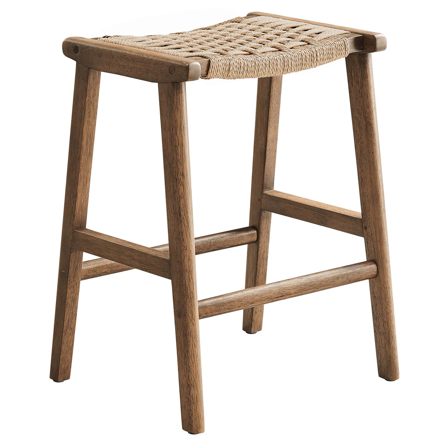 Lot de 2 tabourets de bar en bois tressé Saoirse par Modway