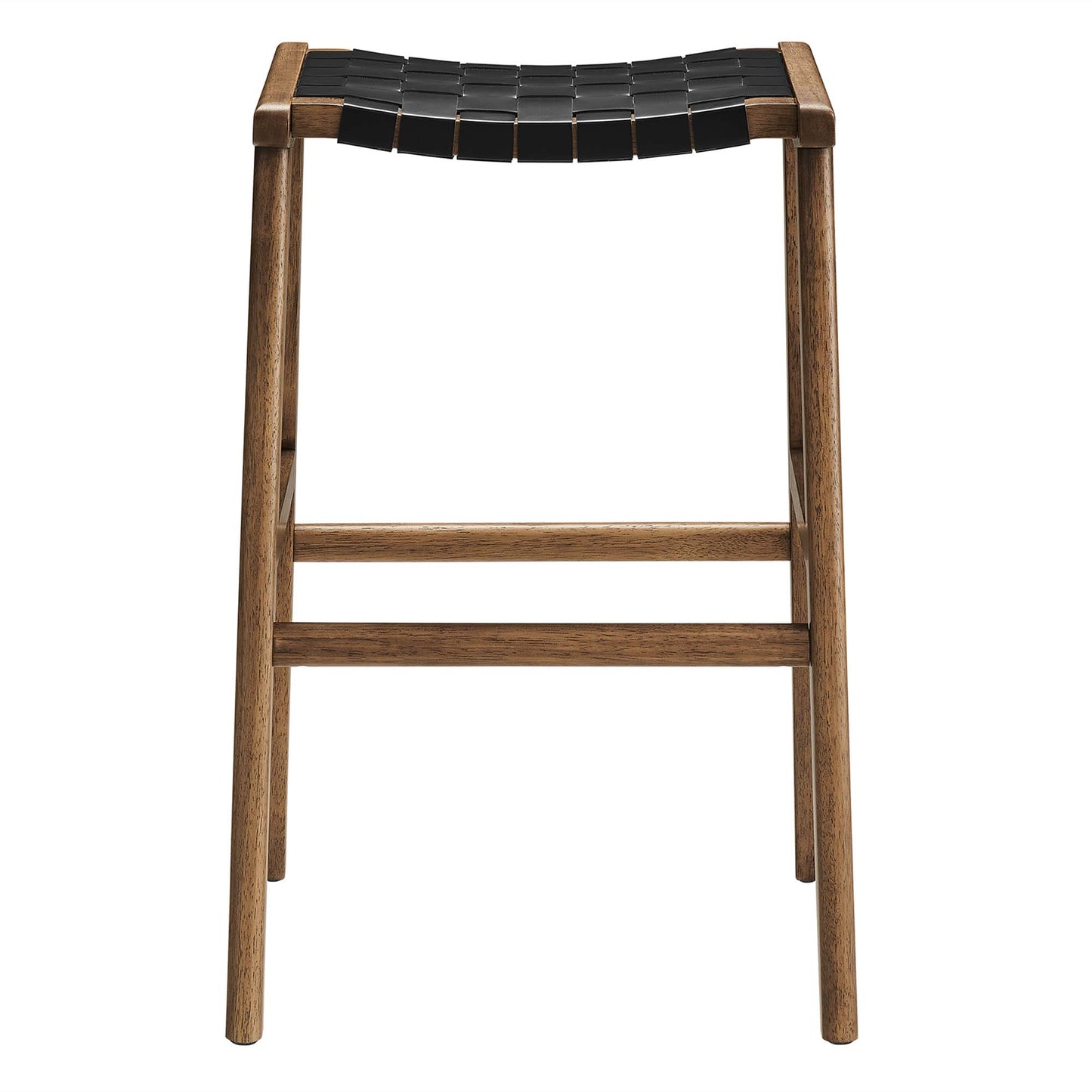 Lot de 2 tabourets de bar en cuir et bois Saoirse par Modway