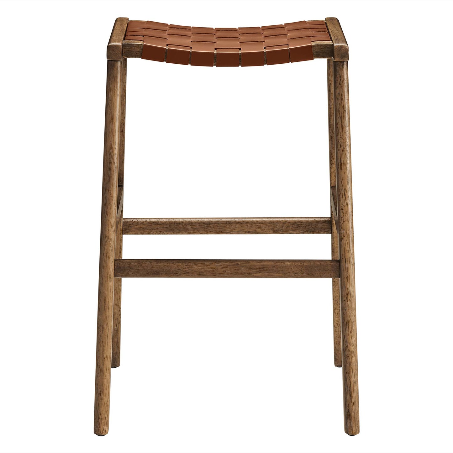 Lot de 2 tabourets de bar en cuir et bois Saoirse par Modway