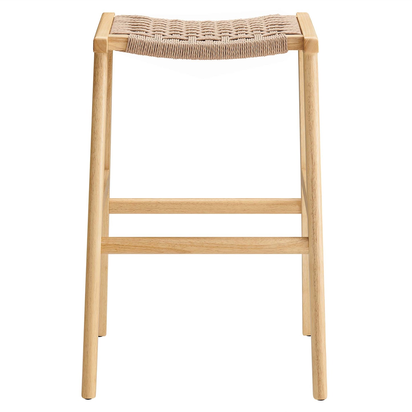 Lot de 2 tabourets de bar en bois tressé Saoirse par Modway