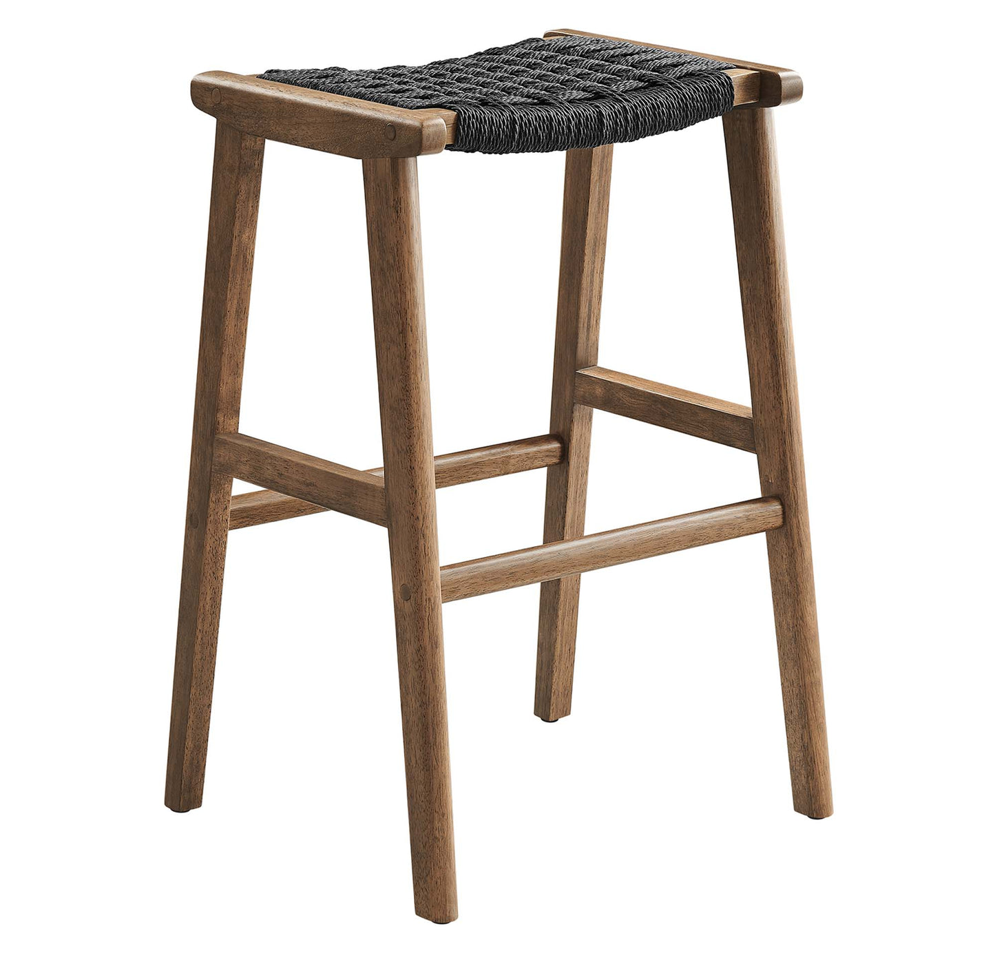 Lot de 2 tabourets de bar en bois tressé Saoirse par Modway