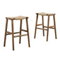 Lot de 2 tabourets de bar en bois tressé Saoirse par Modway