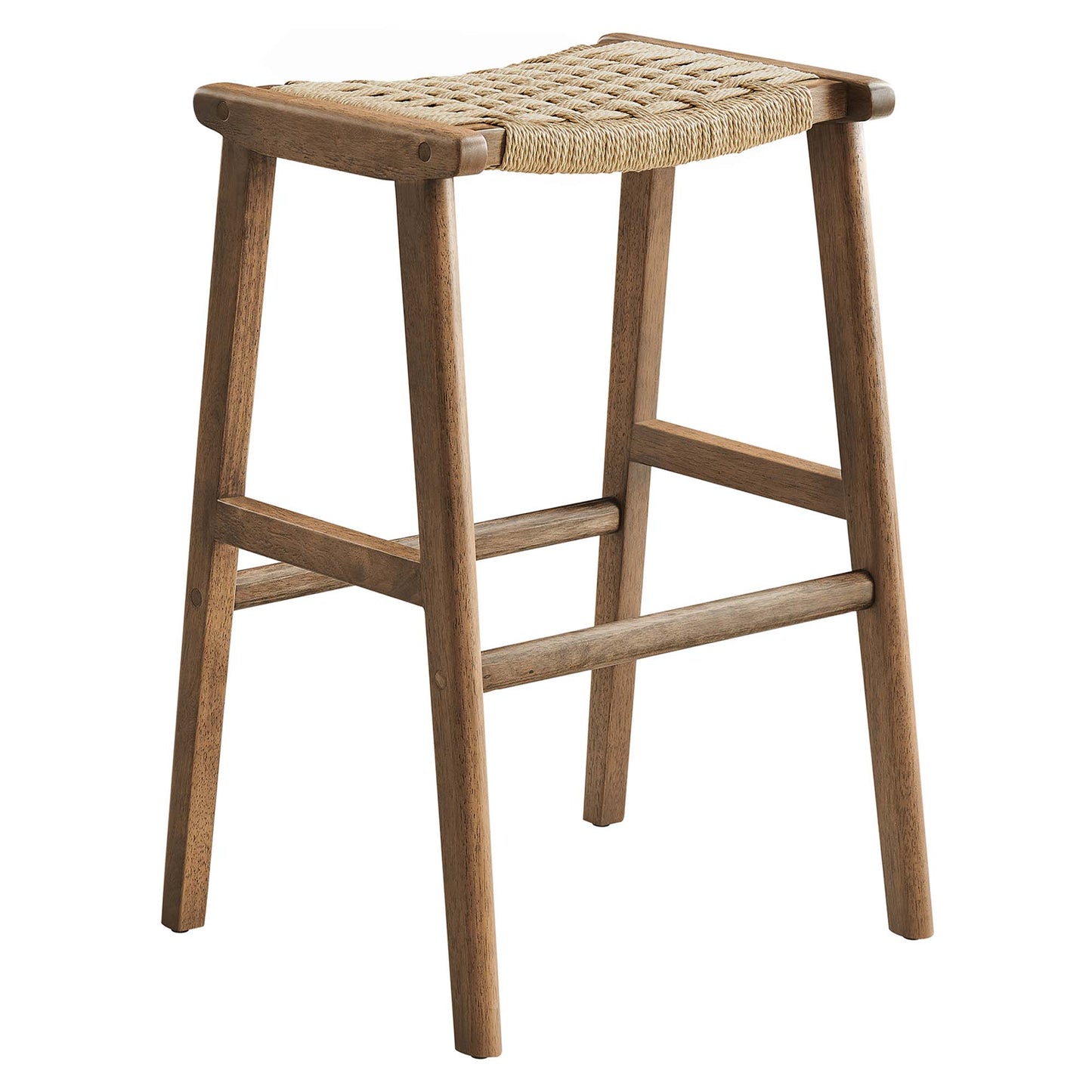 Lot de 2 tabourets de bar en bois tressé Saoirse par Modway