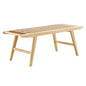 Saoirse 47" Wove Rope Wood Bench