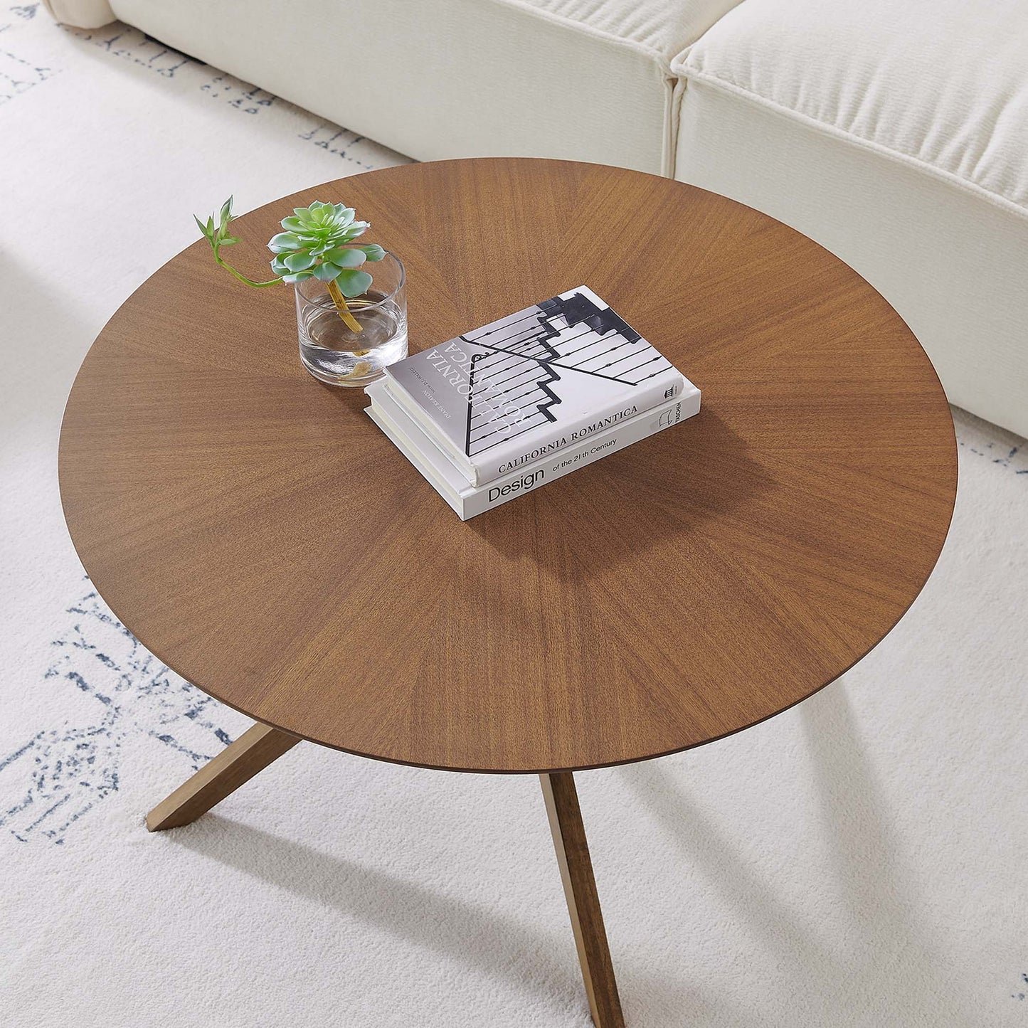 Crossroads Round Wood Coffee Table