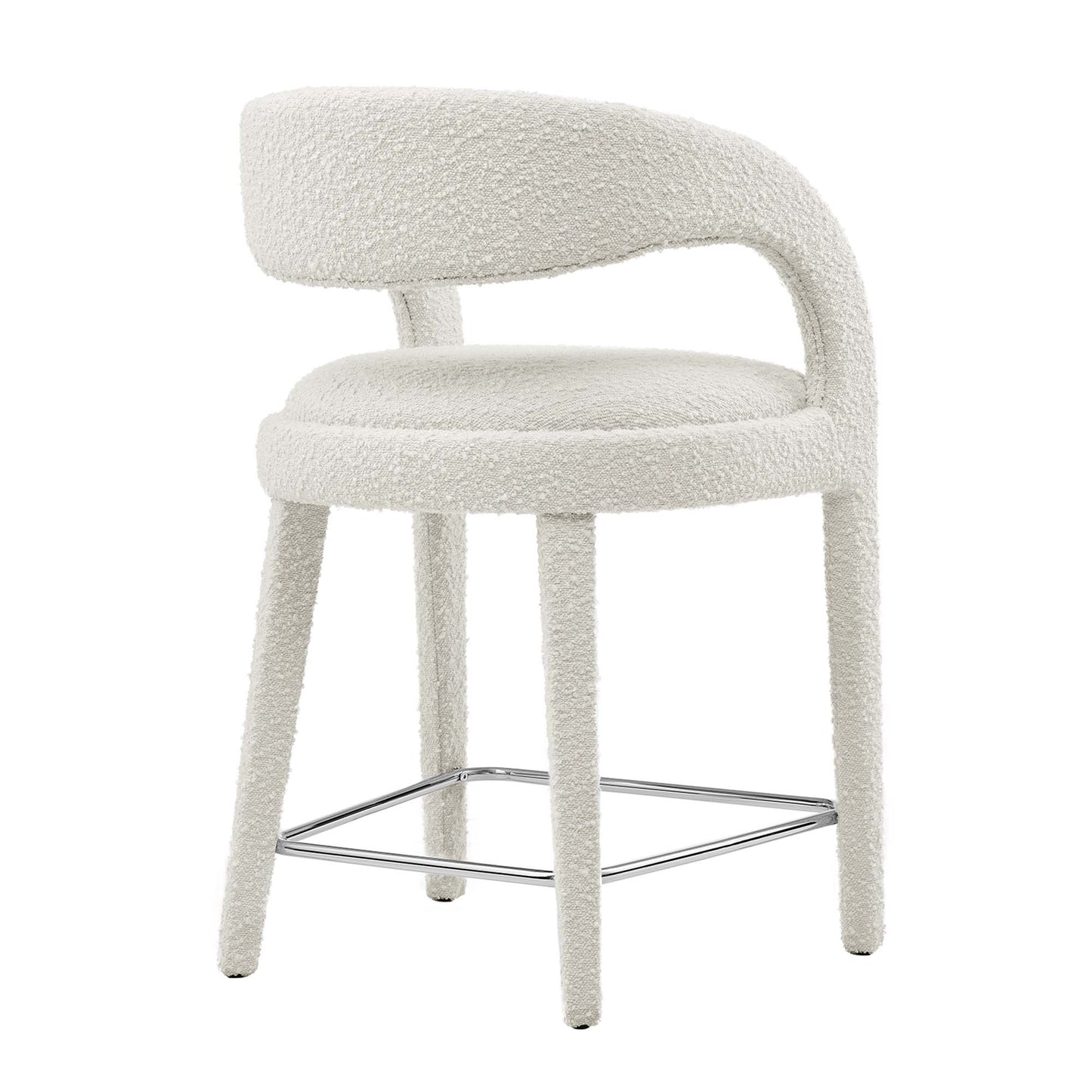 Lot de 2 tabourets de bar rembourrés Pinnacle Boucle par Modway