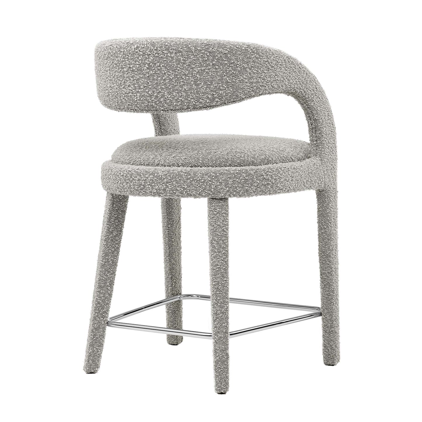 Lot de 2 tabourets de bar rembourrés Pinnacle Boucle par Modway