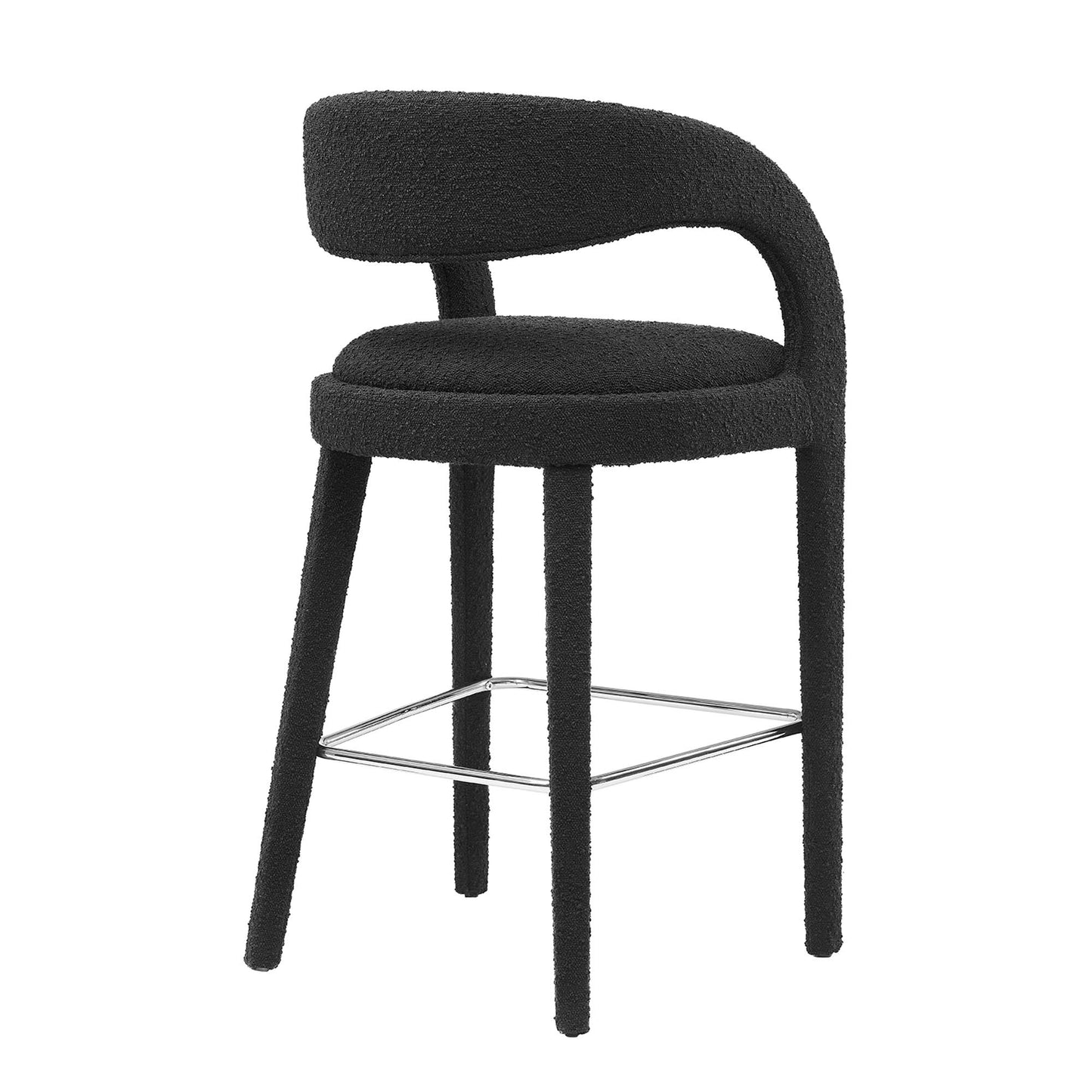 Lot de 2 tabourets de bar rembourrés Pinnacle Boucle par Modway