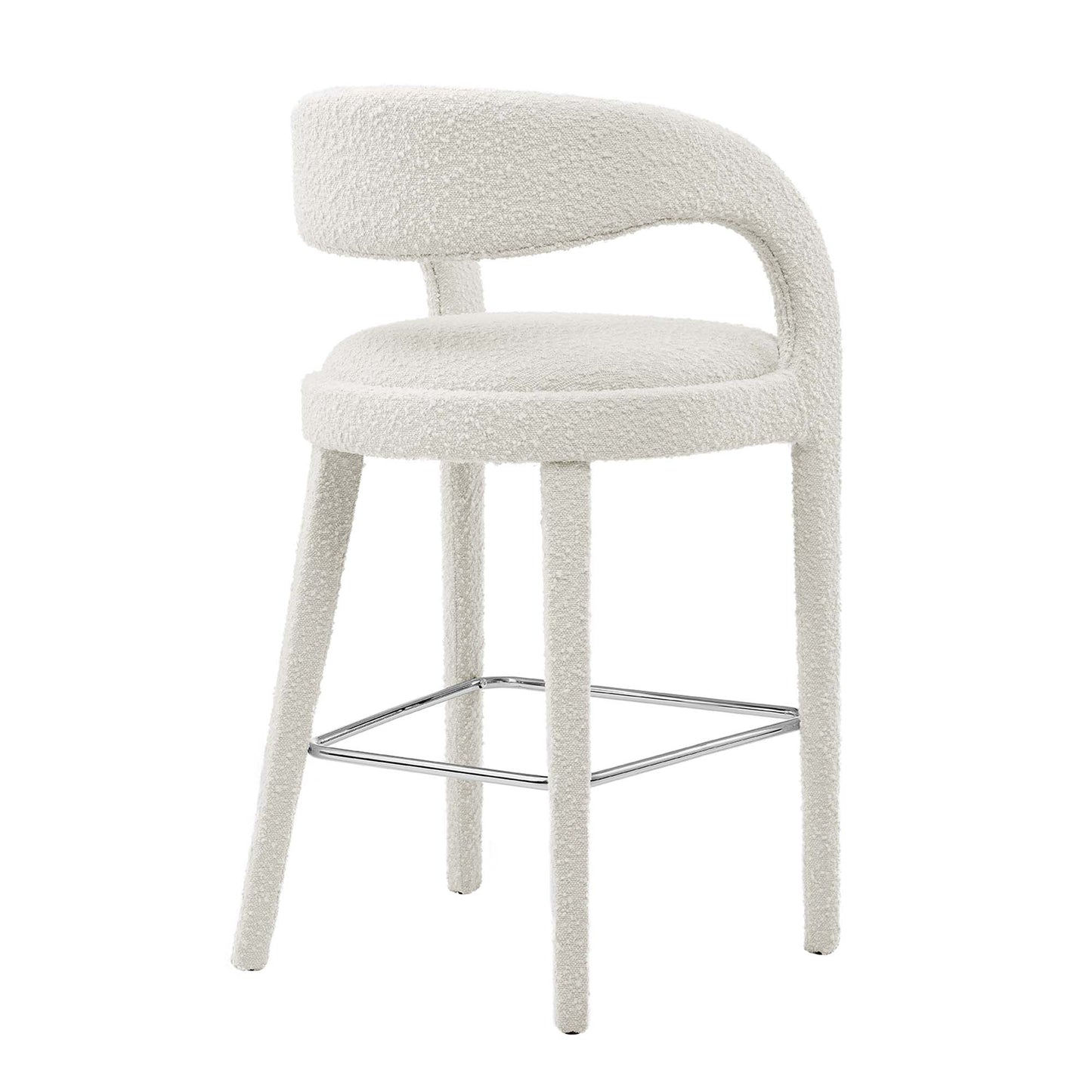 Lot de 2 tabourets de bar rembourrés Pinnacle Boucle par Modway