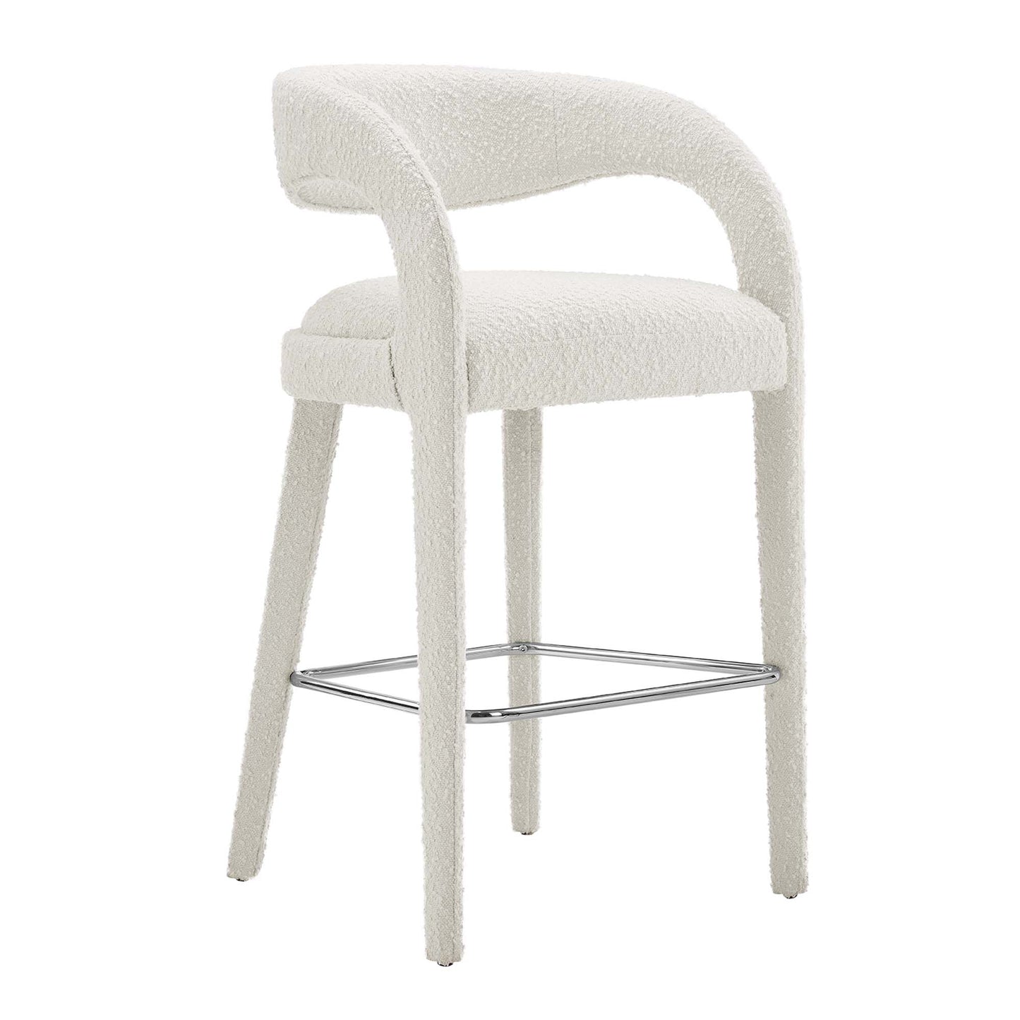 Lot de 2 tabourets de bar rembourrés Pinnacle Boucle par Modway