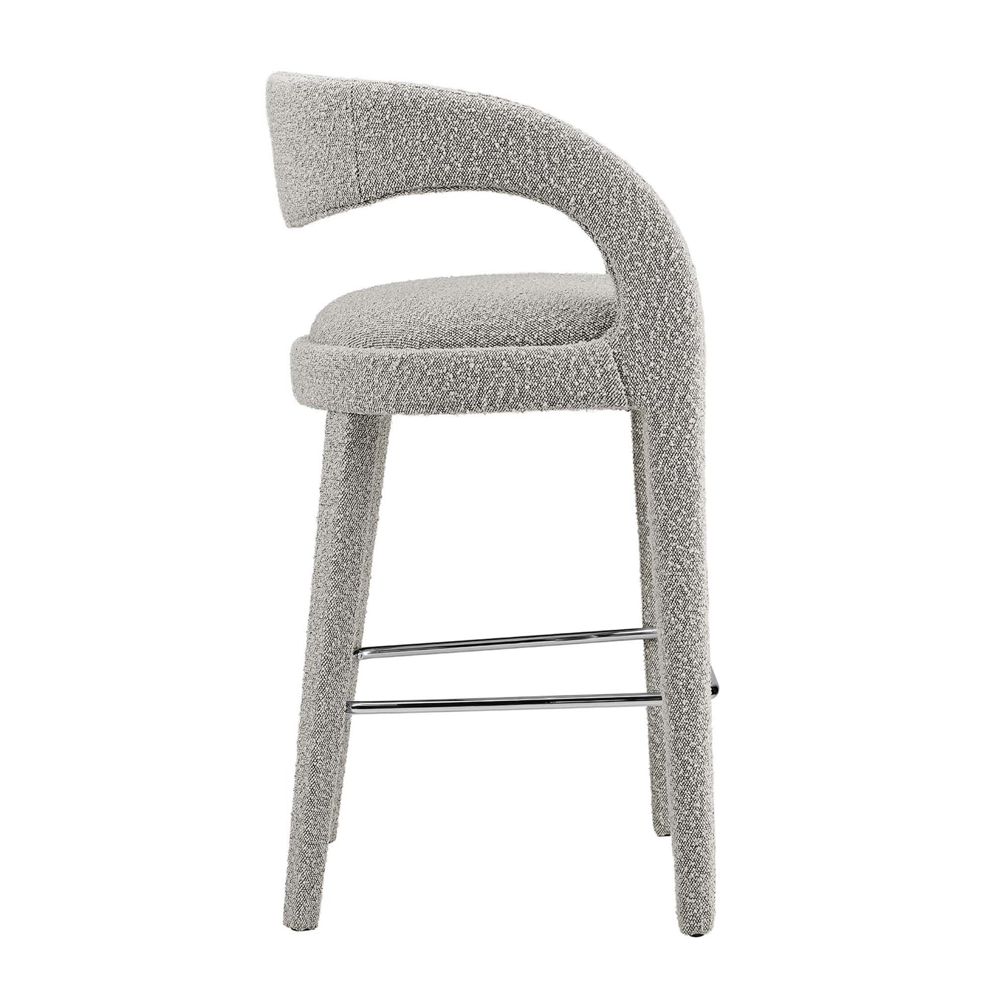 Lot de 2 tabourets de bar rembourrés Pinnacle Boucle par Modway